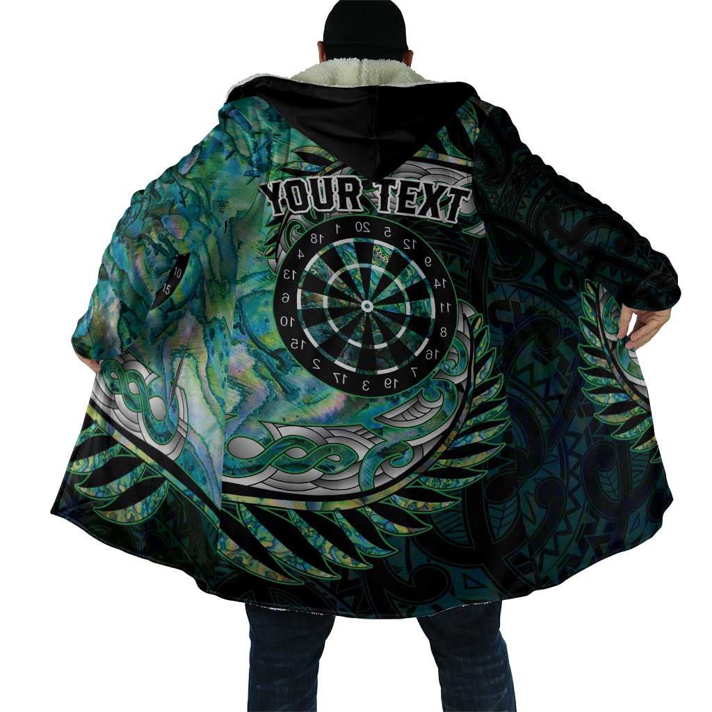 New Zealand Darts Personalised Cloak Aotearoa Silver Fern Green Papua Shell Spirit LT9 - Polynesian Pride