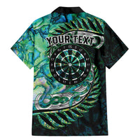 New Zealand Darts Personalised Family Matching Mermaid Dress and Hawaiian Shirt Aotearoa Silver Fern Green Papua Shell Spirit LT9 - Polynesian Pride
