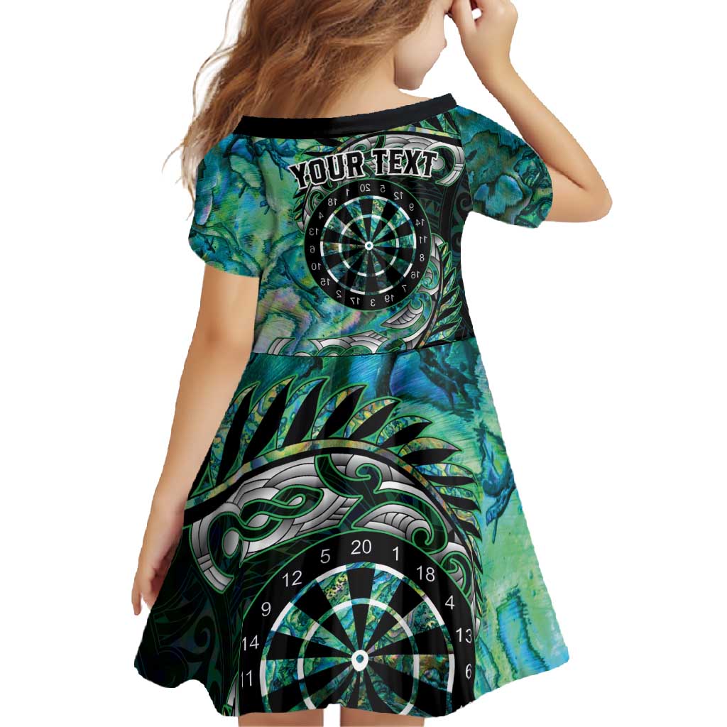 New Zealand Darts Personalised Family Matching Off Shoulder Maxi Dress and Hawaiian Shirt Aotearoa Silver Fern Green Papua Shell Spirit LT9 - Polynesian Pride