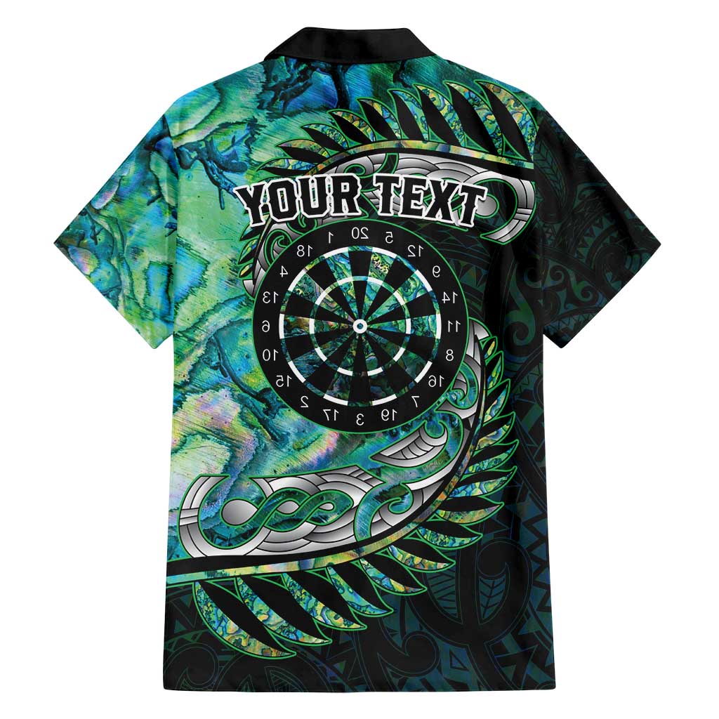 New Zealand Darts Personalised Family Matching Summer Maxi Dress and Hawaiian Shirt Aotearoa Silver Fern Green Papua Shell Spirit LT9 - Polynesian Pride