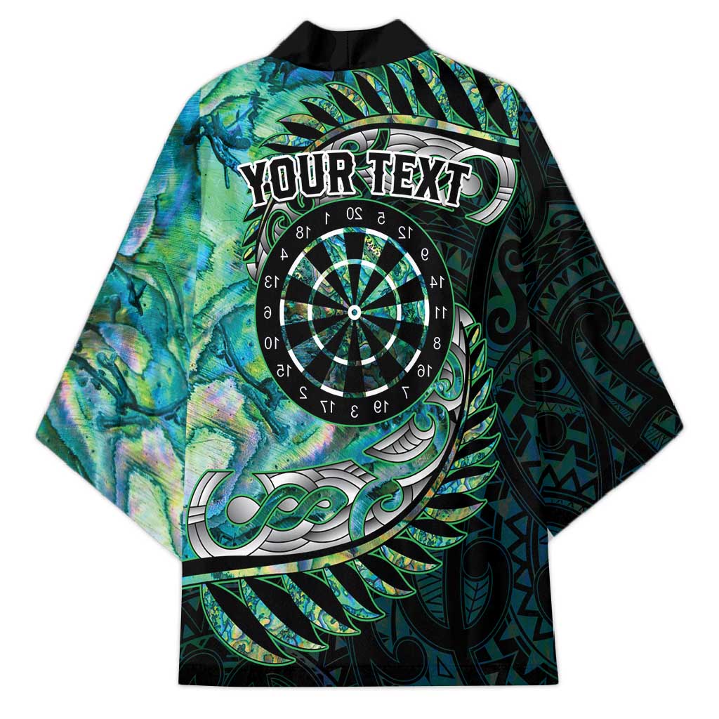 New Zealand Darts Personalised Kimono Aotearoa Silver Fern Green Papua Shell Spirit LT9 - Polynesian Pride