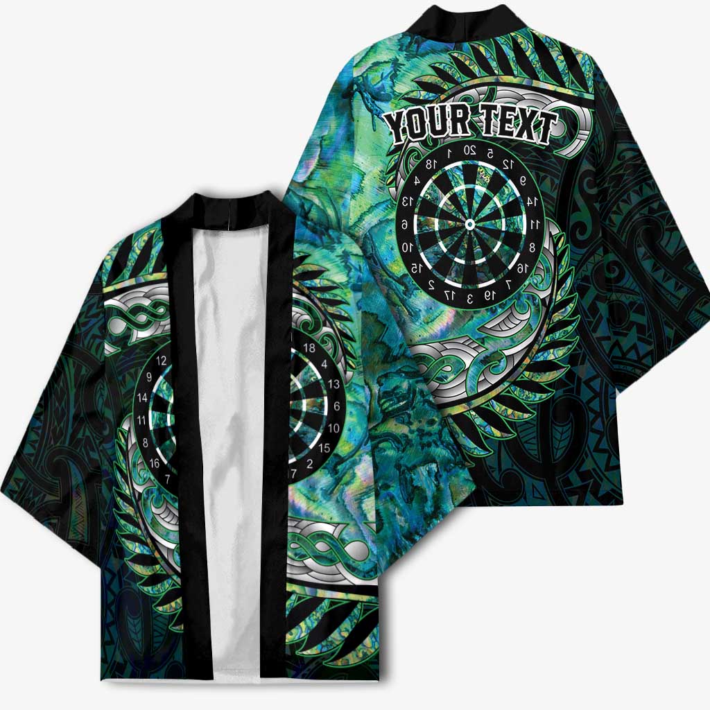 New Zealand Darts Personalised Kimono Aotearoa Silver Fern Green Papua Shell Spirit LT9 - Polynesian Pride