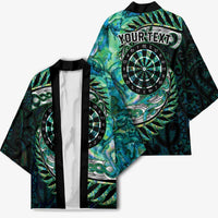 New Zealand Darts Personalised Kimono Aotearoa Silver Fern Green Papua Shell Spirit LT9 - Polynesian Pride