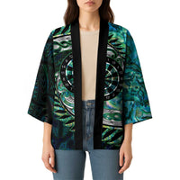 New Zealand Darts Personalised Kimono Aotearoa Silver Fern Green Papua Shell Spirit LT9 - Polynesian Pride