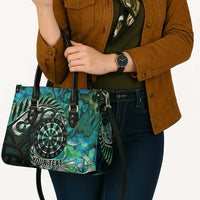 New Zealand Darts Personalised Leather Bag Aotearoa Silver Fern Green Papua Shell Spirit LT9 - Polynesian Pride