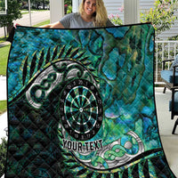 New Zealand Darts Personalised Quilt Aotearoa Silver Fern Green Papua Shell Spirit LT9 Green - Polynesian Pride