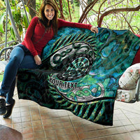 New Zealand Darts Personalised Quilt Aotearoa Silver Fern Green Papua Shell Spirit LT9 - Polynesian Pride