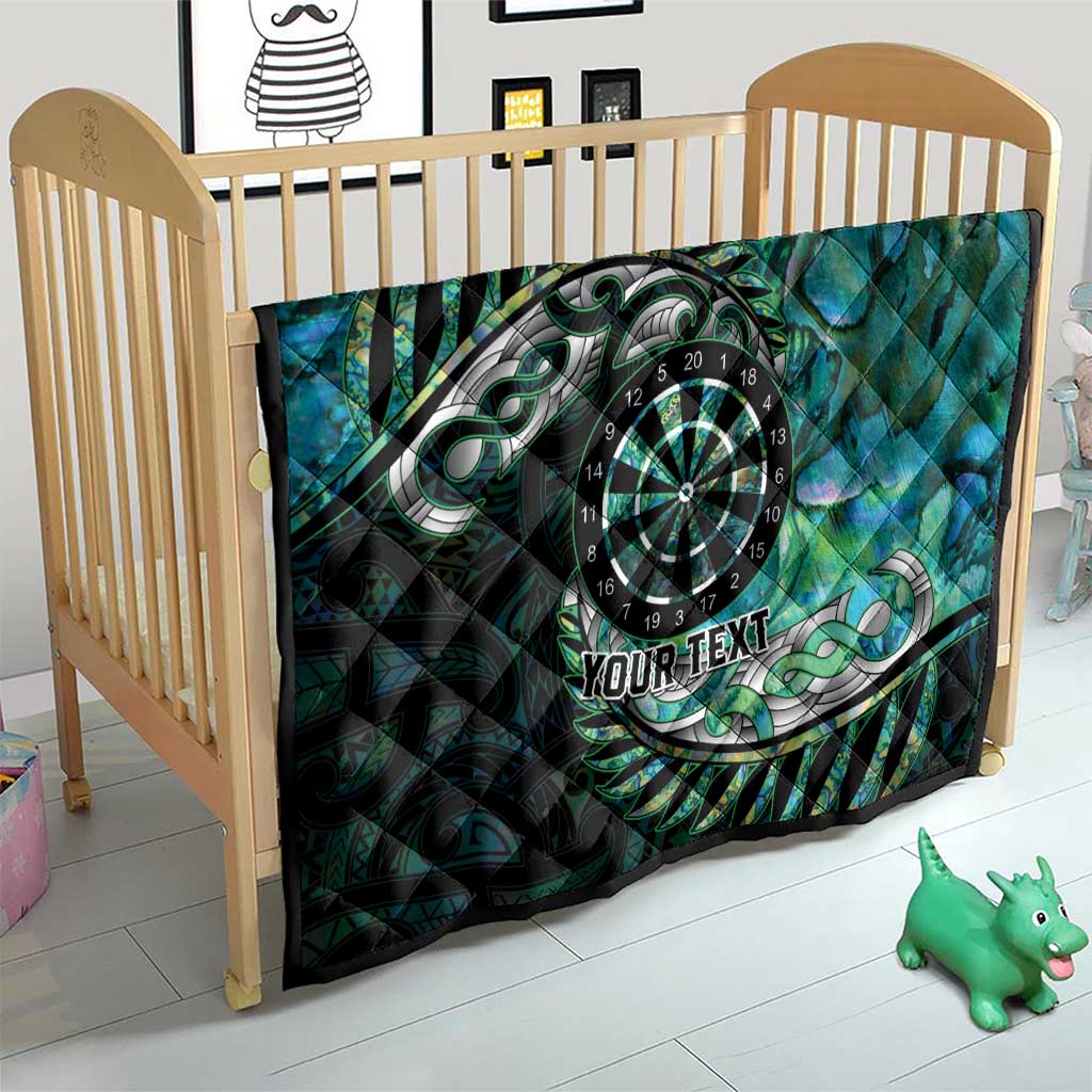 New Zealand Darts Personalised Quilt Aotearoa Silver Fern Green Papua Shell Spirit LT9 - Polynesian Pride
