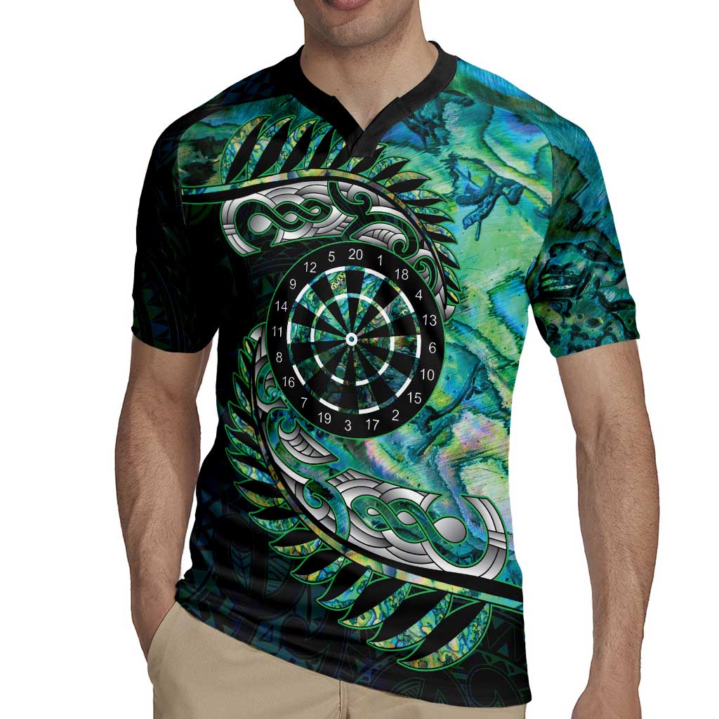 New Zealand Darts Personalised Rugby Jersey Aotearoa Silver Fern Green Papua Shell Spirit LT9 - Polynesian Pride