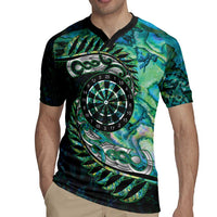 New Zealand Darts Personalised Rugby Jersey Aotearoa Silver Fern Green Papua Shell Spirit LT9 - Polynesian Pride