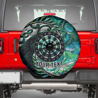 New Zealand Darts Personalised Spare Tire Cover Aotearoa Silver Fern Green Papua Shell Spirit LT9 - Polynesian Pride