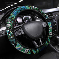 New Zealand Darts Steering Wheel Cover Aotearoa Silver Fern Green Papua Shell Spirit LT9 Universal Fit Green - Polynesian Pride