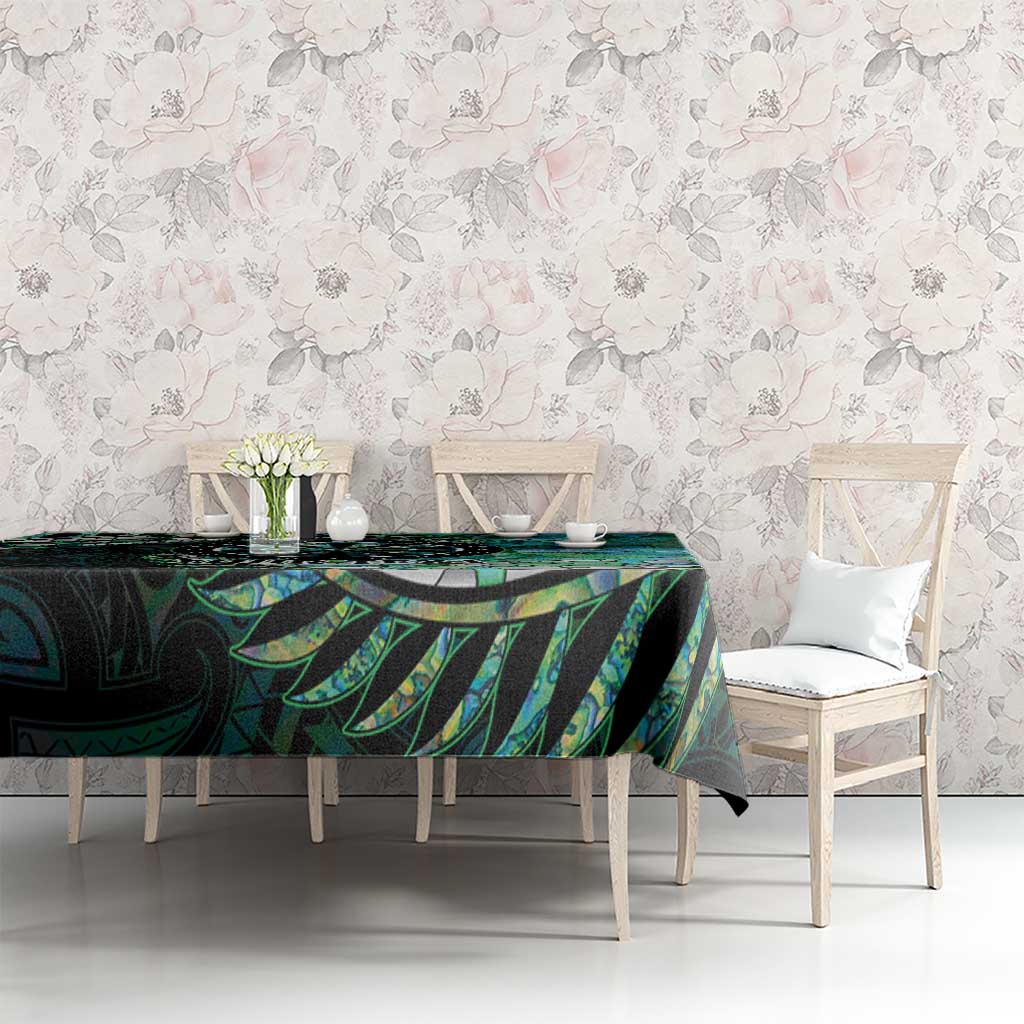New Zealand Darts Personalised Tablecloth Aotearoa Silver Fern Green Papua Shell Spirit