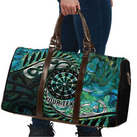 New Zealand Darts Personalised Travel Bag Aotearoa Silver Fern Green Papua Shell Spirit LT9 - Polynesian Pride