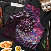 New Zealand Darts Personalised Apron Aotearoa Silver Fern Pink Papua Shell Spirit LT9 Pink - Polynesian Pride