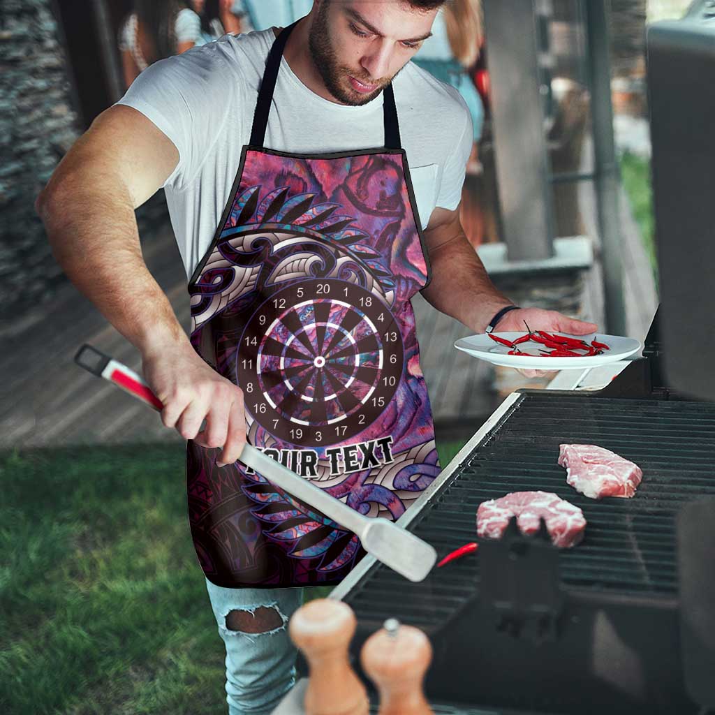 New Zealand Darts Personalised Apron Aotearoa Silver Fern Pink Papua Shell Spirit LT9 - Polynesian Pride