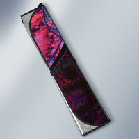 New Zealand Darts Personalised Auto Sun Shade Aotearoa Silver Fern Pink Papua Shell Spirit LT9 - Polynesian Pride