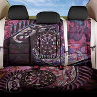 New Zealand Darts Personalised Back Car Seat Cover Aotearoa Silver Fern Pink Papua Shell Spirit LT9 One Size Pink - Polynesian Pride