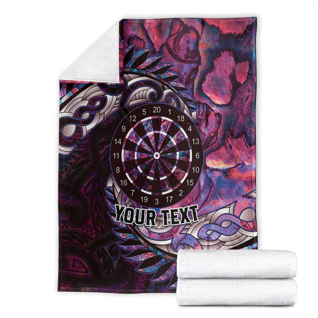 New Zealand Darts Personalised Blanket Aotearoa Silver Fern Pink Papua Shell Spirit LT9 - Polynesian Pride