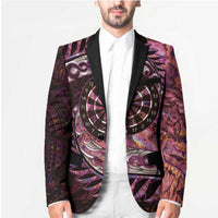 New Zealand Darts Personalised Blazer Aotearoa Silver Fern Pink Papua Shell Spirit LT9 - Polynesian Pride