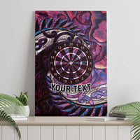 New Zealand Darts Personalised Canvas Wall Art Aotearoa Silver Fern Pink Papua Shell Spirit LT9 - Polynesian Pride