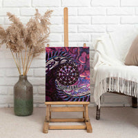 New Zealand Darts Personalised Canvas Wall Art Aotearoa Silver Fern Pink Papua Shell Spirit LT9 - Polynesian Pride