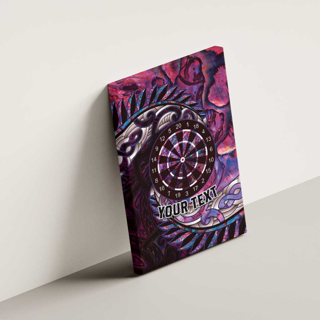 New Zealand Darts Personalised Canvas Wall Art Aotearoa Silver Fern Pink Papua Shell Spirit LT9 - Polynesian Pride