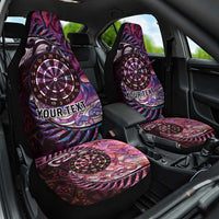 New Zealand Darts Personalised Car Seat Cover Aotearoa Silver Fern Pink Papua Shell Spirit LT9 One Size Pink - Polynesian Pride