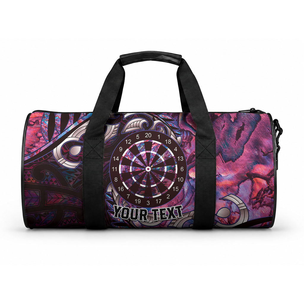New Zealand Darts Personalised Duffle Bag Aotearoa Silver Fern Pink Papua Shell Spirit LT9 One size Pink - Polynesian Pride