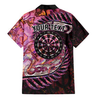 New Zealand Darts Personalised Family Matching Mermaid Dress and Hawaiian Shirt Aotearoa Silver Fern Pink Papua Shell Spirit LT9 - Polynesian Pride