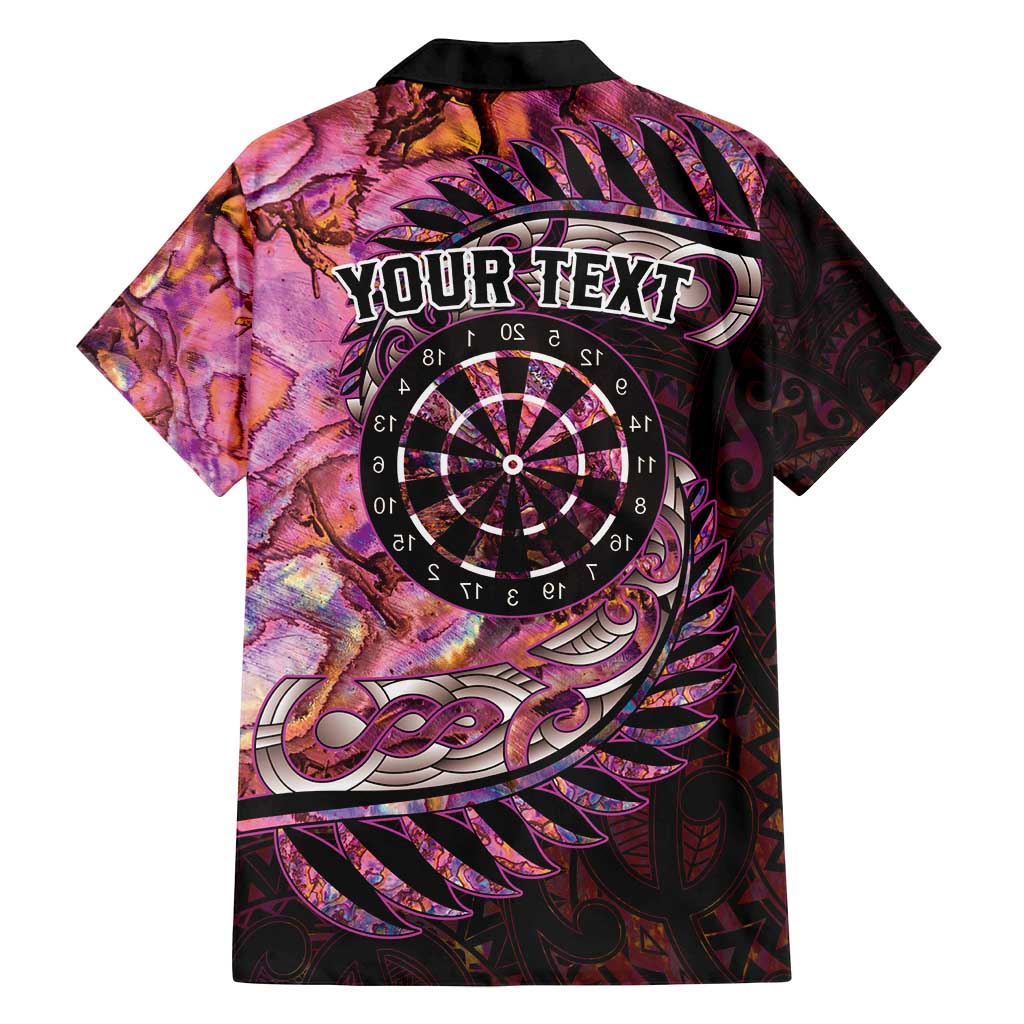 New Zealand Darts Personalised Family Matching Puletasi and Hawaiian Shirt Aotearoa Silver Fern Pink Papua Shell Spirit LT9 - Polynesian Pride