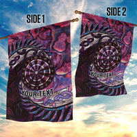 New Zealand Darts Personalised Garden Flag Aotearoa Silver Fern Pink Papua Shell Spirit LT9 - Polynesian Pride