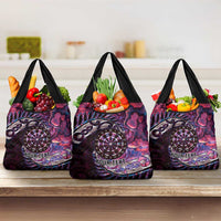 New Zealand Darts Personalised Grocery Bag Aotearoa Silver Fern Pink Papua Shell Spirit LT9 3-pack One Size Pink - Polynesian Pride
