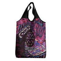 New Zealand Darts Personalised Grocery Bag Aotearoa Silver Fern Pink Papua Shell Spirit LT9 - Polynesian Pride