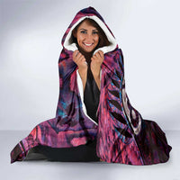 New Zealand Darts Personalised Hooded Blanket Aotearoa Silver Fern Pink Papua Shell Spirit LT9 - Polynesian Pride