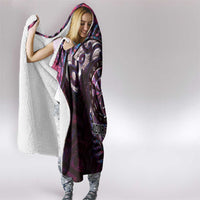 New Zealand Darts Personalised Hooded Blanket Aotearoa Silver Fern Pink Papua Shell Spirit LT9 - Polynesian Pride