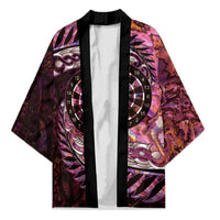 New Zealand Darts Personalised Kimono Aotearoa Silver Fern Pink Papua Shell Spirit LT9 Unisex Pink - Polynesian Pride