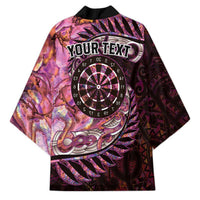 New Zealand Darts Personalised Kimono Aotearoa Silver Fern Pink Papua Shell Spirit LT9 - Polynesian Pride
