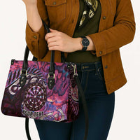 New Zealand Darts Personalised Leather Bag Aotearoa Silver Fern Pink Papua Shell Spirit LT9 - Polynesian Pride