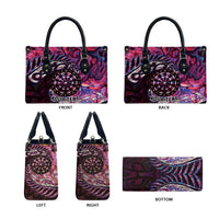 New Zealand Darts Personalised Leather Bag Aotearoa Silver Fern Pink Papua Shell Spirit LT9 - Polynesian Pride