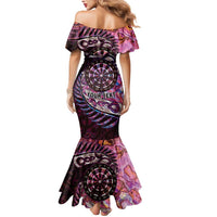 New Zealand Darts Personalised Mermaid Dress Aotearoa Silver Fern Pink Papua Shell Spirit LT9 - Polynesian Pride
