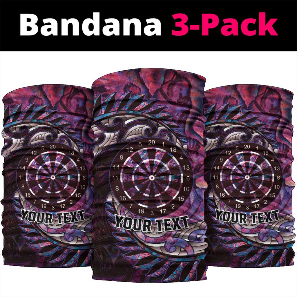 New Zealand Darts Personalised Neck Gaiter Aotearoa Silver Fern Pink Papua Shell Spirit LT9 package One Size: 25*50cm Pink - Polynesian Pride