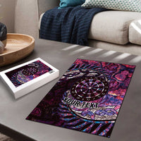 New Zealand Darts Personalised Puzzle Aotearoa Silver Fern Pink Papua Shell Spirit LT9 - Polynesian Pride