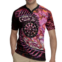 New Zealand Darts Personalised Rugby Jersey Aotearoa Silver Fern Pink Papua Shell Spirit LT9 - Polynesian Pride