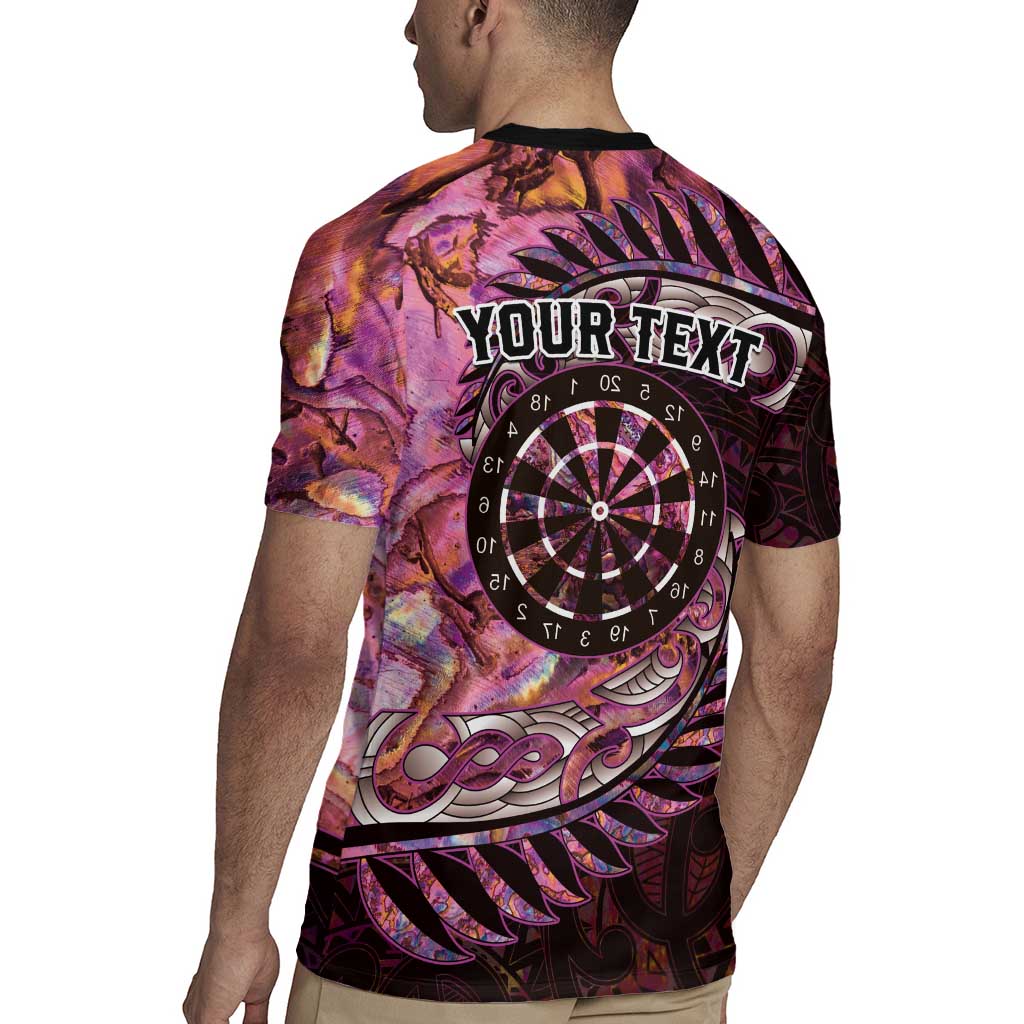 New Zealand Darts Personalised Rugby Jersey Aotearoa Silver Fern Pink Papua Shell Spirit LT9 - Polynesian Pride