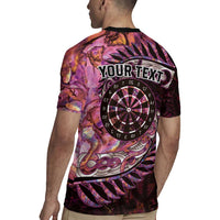 New Zealand Darts Personalised Rugby Jersey Aotearoa Silver Fern Pink Papua Shell Spirit LT9 - Polynesian Pride