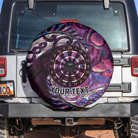 New Zealand Darts Personalised Spare Tire Cover Aotearoa Silver Fern Pink Papua Shell Spirit LT9 Pink - Polynesian Pride