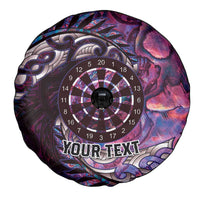 New Zealand Darts Personalised Spare Tire Cover Aotearoa Silver Fern Pink Papua Shell Spirit LT9 - Polynesian Pride
