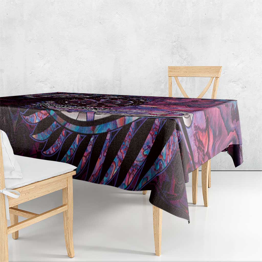 New Zealand Darts Personalised Tablecloth Aotearoa Silver Fern Pink Papua Shell Spirit