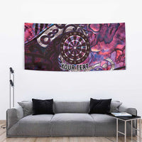 New Zealand Darts Personalised Tapestry Aotearoa Silver Fern Pink Papua Shell Spirit LT9 - Polynesian Pride
